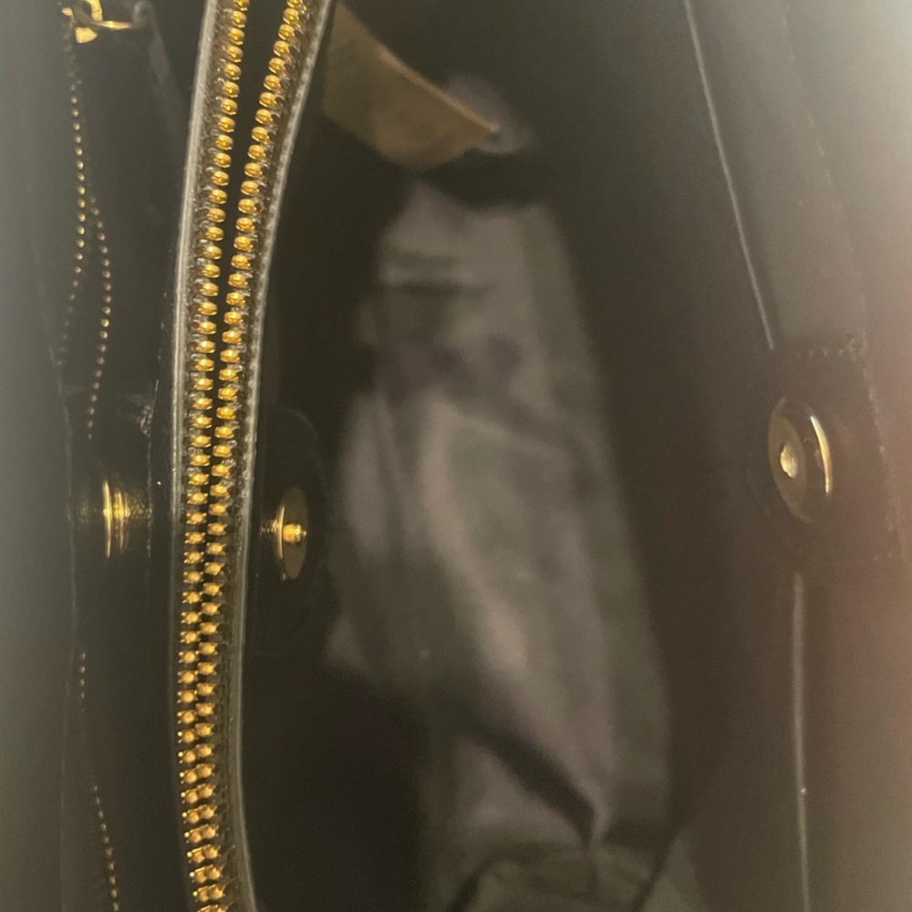 Burberry Black Leather Satchel with Gold Hardware - Picture 5 of 7